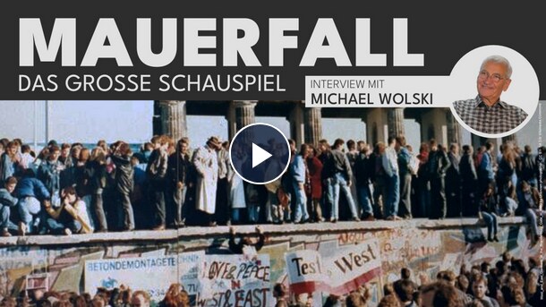 Bild vom Mauerfall 1989 in Berlin